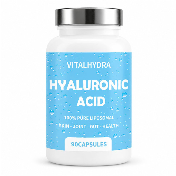 Vitalhydra Hyaluronic Acid, Hyaluronic Acid Joint Supplements Capsules, Non-GMO and Gluten Free, 90 Capsules (1 PCS)