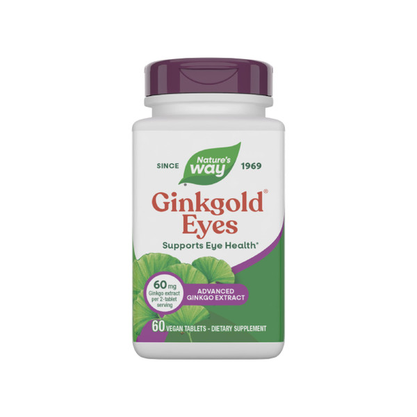 Nature's Way Ginkgold Eyes, Ginkgo Biloba Extract with Bilberry, 60 ct