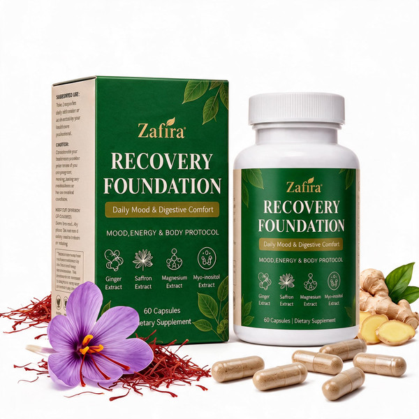 WSGSCBP157 Zafira Recovery Foundation Capsules. Zafira Organics - Non-GMO - 60 Capsules