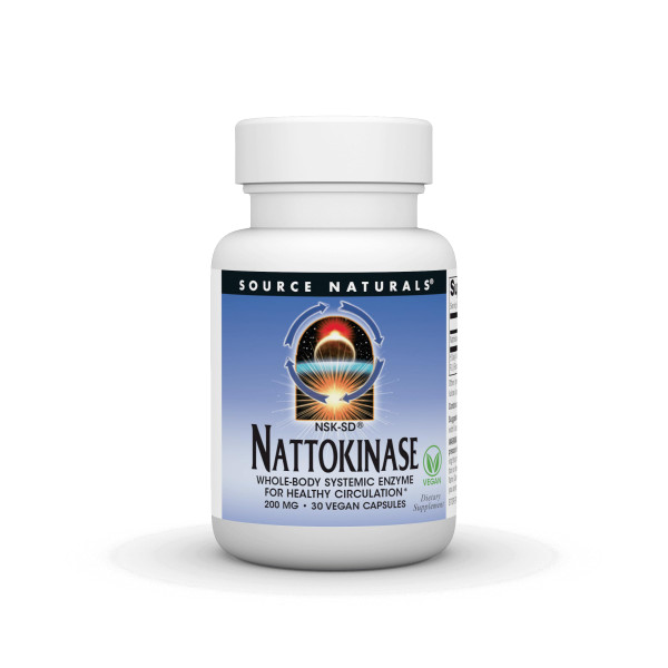 Source Naturals NSK-SD, Nattokinase, 200 mg - 30 Vegan Capsules