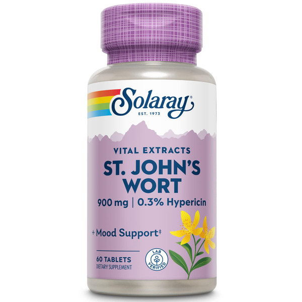 SOLARAY St. John's Wort Extract 900 mg, 60 Tablets