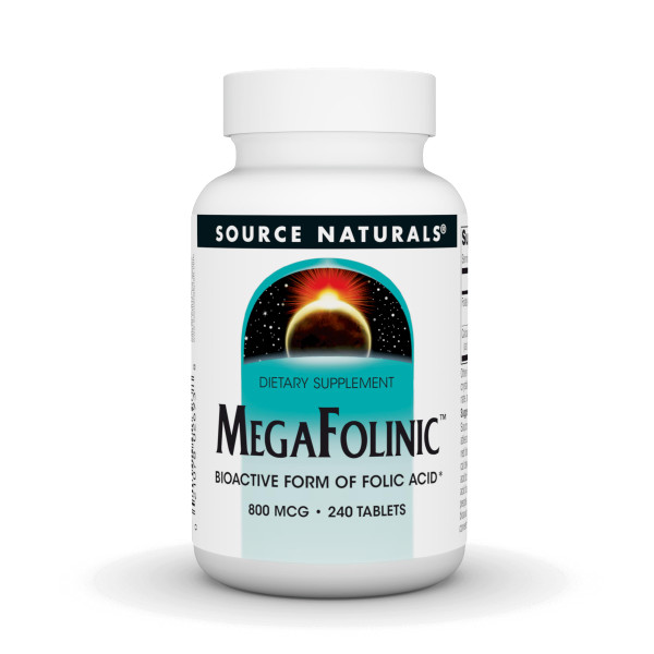 Source Naturals, MegaFolinic - 800 mcg - 240 Tablets