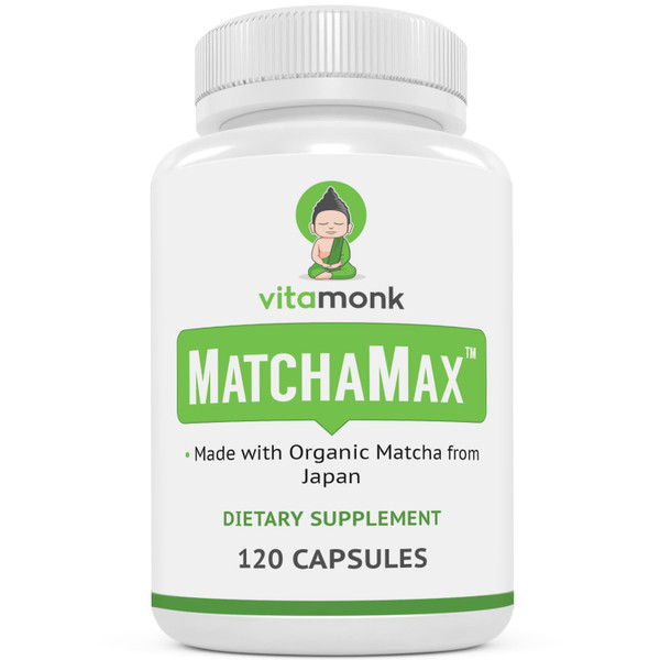 VitaMonk Organic Japanese Matcha Green Tea Pills for Smooth Zen-Like Energy