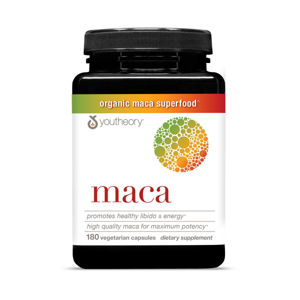 Youtheory Maca, 180 Vegetarian Capsules, 45-Day Supply
