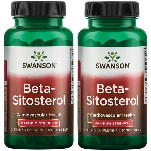 Swanson Beta Sitosterol Plant Sterol Formula 160 mg, 60 Capsules, 2 Pack