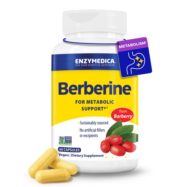 Enzymedica Berberine HCl 510 mg, Targeted Release, 60 Caps