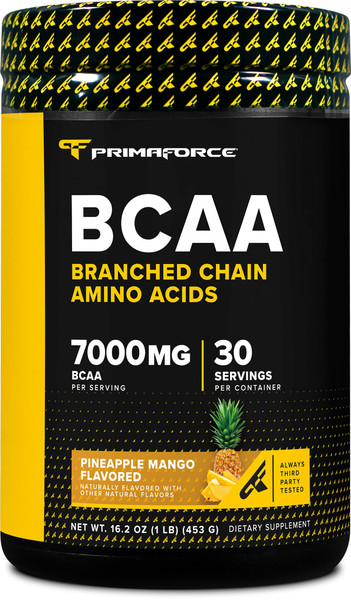 Primaforce BCAA Powder (Pineapple Mango) 30 Servings, 2:1:1 BCAAs