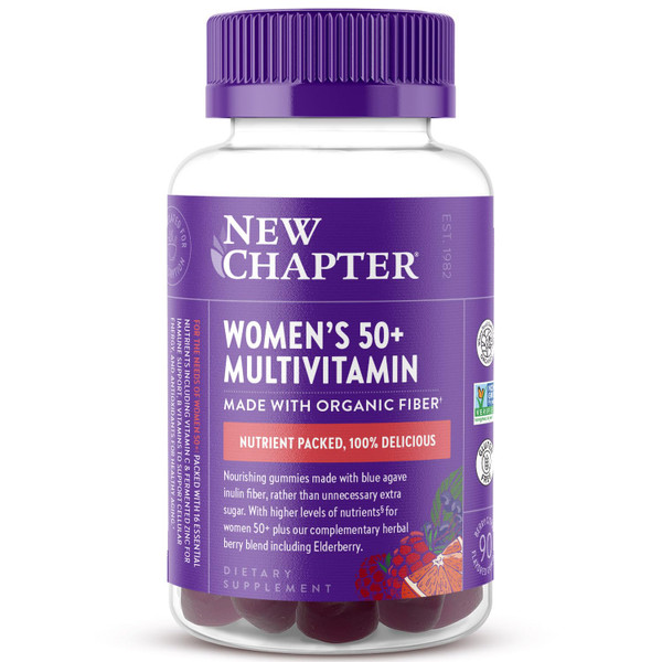 New Chapter Women's 50+ Multivitamin Gummies, Berry Citrus, 90 Count