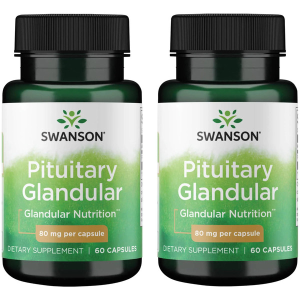 Swanson Raw Pituitary Glandular, 80 mg, 60 Capsules, 2 Pack