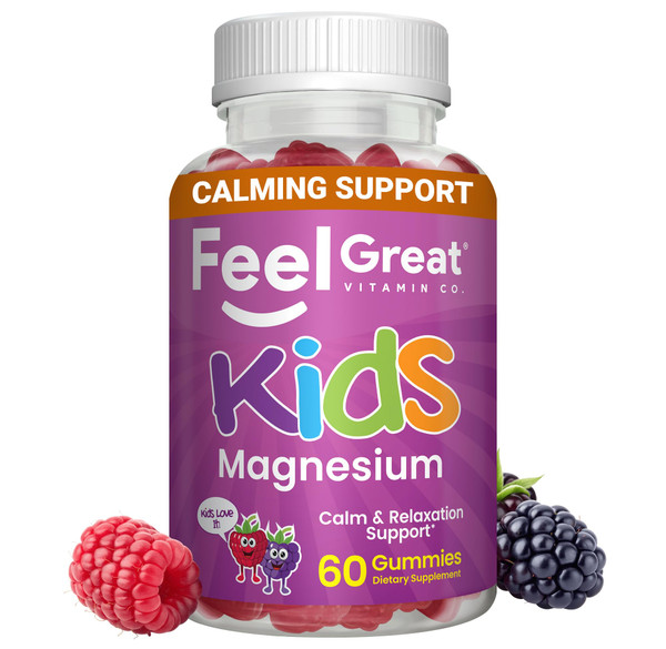 Feel Great Kids Magnesium Citrate Gummies, Calm Support, 60 Count