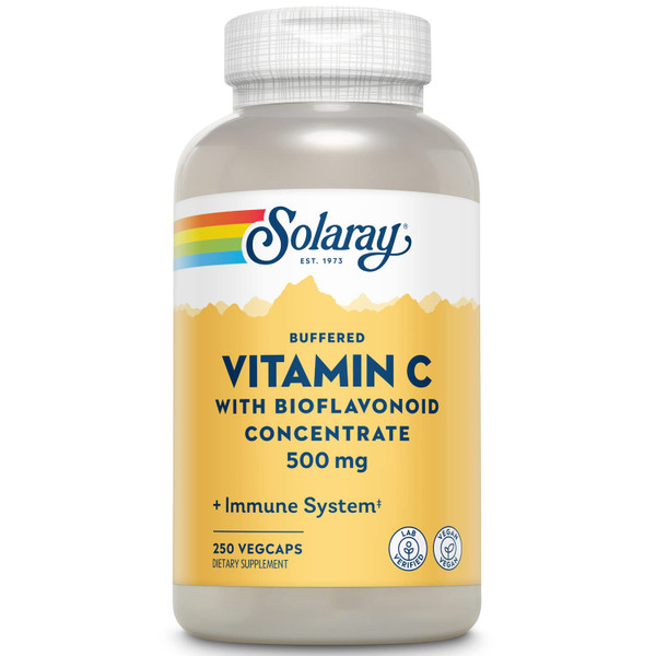 SOLARAY Buffered Vitamin C 500 mg, 250 VegCaps