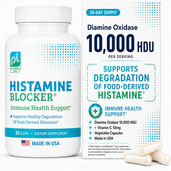 DAO Enzyme - 10,000 HDU per Capsule with Vitamin C - 30 Day Supply