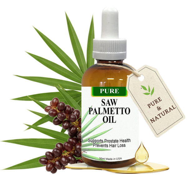 PHYTO LIFE Pure Saw Palmetto Oil – 95-98% Concentrated Organic Extract – Liquid Saw Palmetto for Men & Women – Alternative to Capsules & Powder – 1 Fl Oz