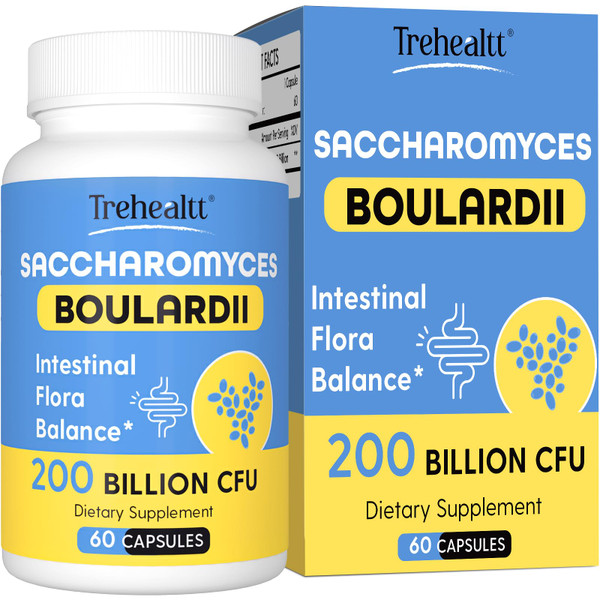Saccharomyces Boulardii, 200 Billion CFUs Yeast for Intestinal, Gut Health
