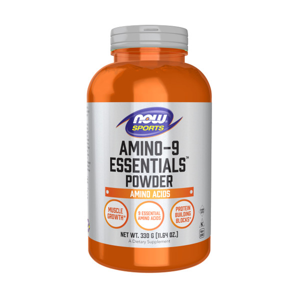 NOW Sports Nutrition, Amino-9 Essentials™ Powder, Enhanced Protein Synthesis, Amino Acids, 330-Grams