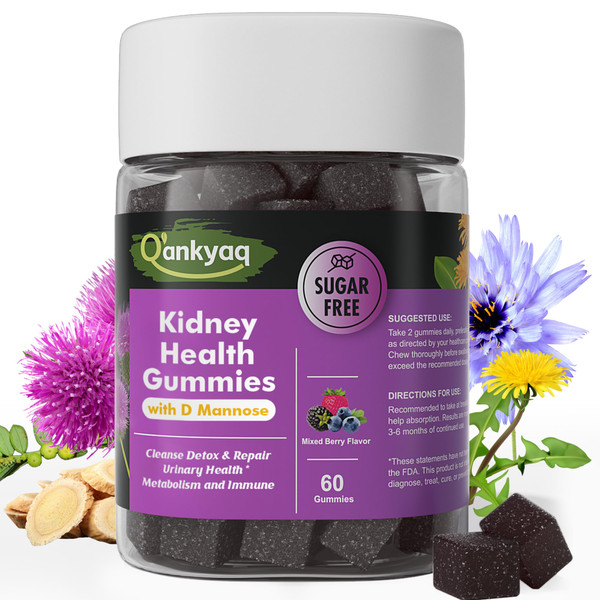 Kidney Cleanse Detox & Repair Gummies - Kidney Support, Sugar-Free, 60ct