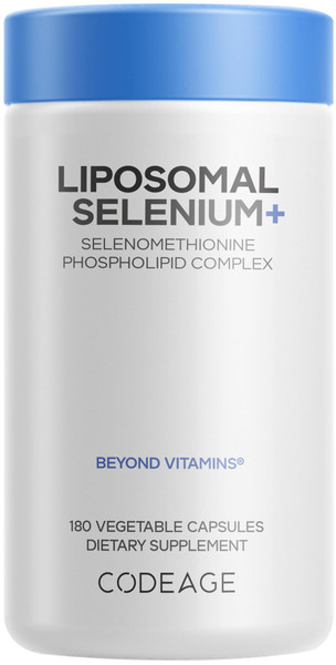 Codeage Selenium Supplement, Liposomal Delivery, 180 Capsules