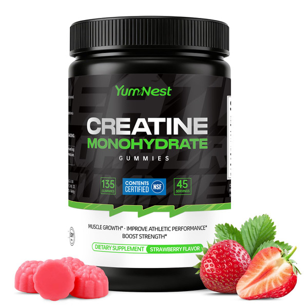YumNest Creatine Gummies NSF Certified for Men & Women, 135 Count