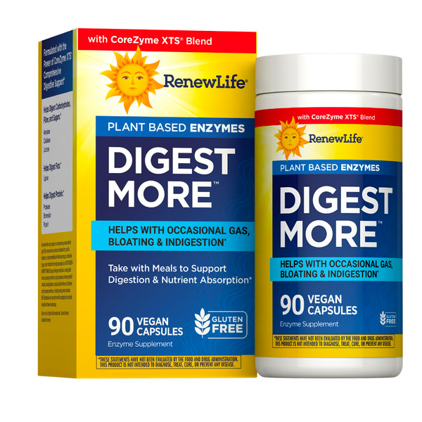 Renew Life DigestMore Digestive Enzymes | 90 Vegetable Capsules