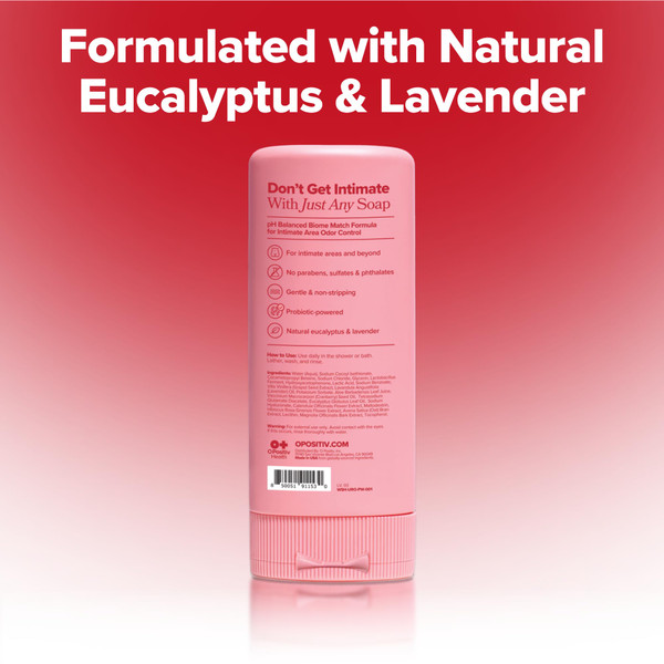 O Positiv URO pH Balanced Probiotic Wash – Odor Control, pH Balance, Dryness & Irritation Support for Intimate Areas – Probiotics & Lactic Acid – 6.75 oz (Pack of 2)