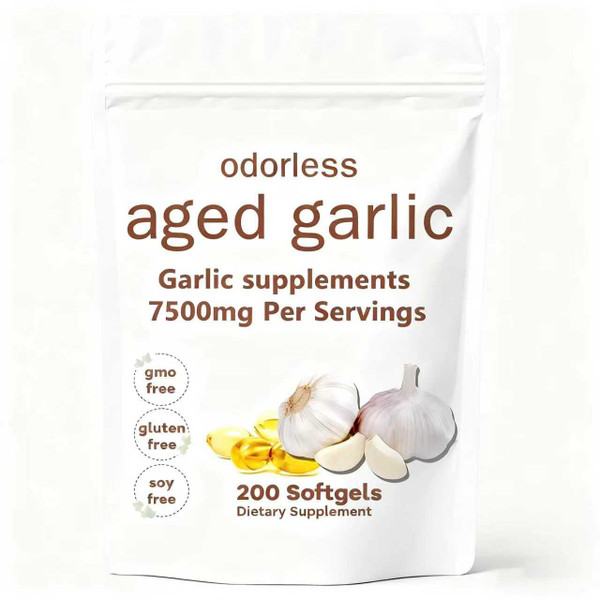 PKPPKP Nuvapure Aged Garlic Extract Odorless –200 Softgels | Organic, Non-GMO, Gluten-Free | Daily Immune for Adults(1pcs)