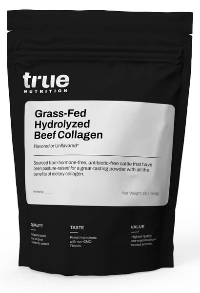 True Nutrition Hydrolyzed Collagen Powder, Unflavored, 1lb