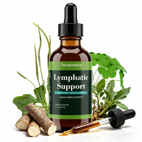Lymphatic Drainage Drops, Herbal Liquid Supplement, 4-Herb Blend, 2 Fl Oz