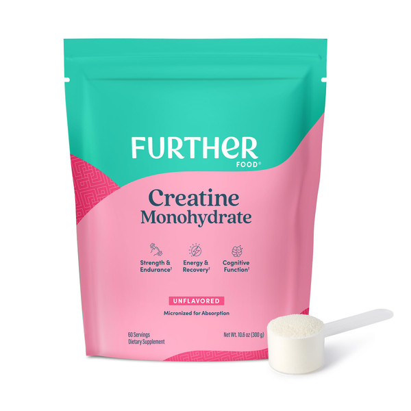 Further Food Creatine Monohydrate Powder, Unflavored, 60 Servings