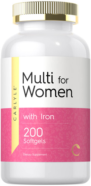 Carlyle Multivitamin for Women with Iron | 200 Softgels