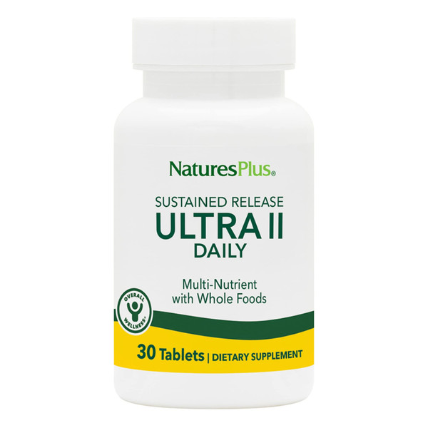 NaturesPlus Ultra II Daily - 30 Tablets - Multivitamin with Whole Foods for Overall Well-Being - Supports Energy & Immune Health - Sustained Release - 30 Servings