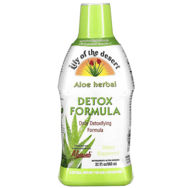 Lily Of The Desert Detox Formula – Aloe Vera and Trusted Herbs for Urinary Tract, Gallbladder, and Liver Support, 32 Oz,1