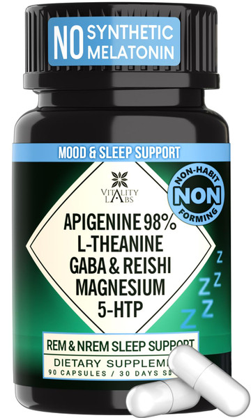 Natural Sleep Aid Support for Adults - Melatonin-Free Herbal Supplement