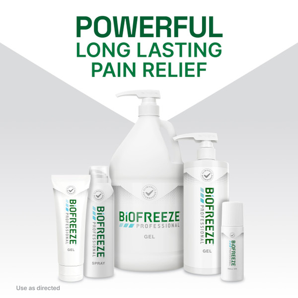 Biofreeze Professional Pain Relief Roll On, Travel Size Arthritis Discomfort Reliever, Fast Acting & Long Lasting Formula, Cooling Menthol Gel 3 Fl Oz (Pack of 3)