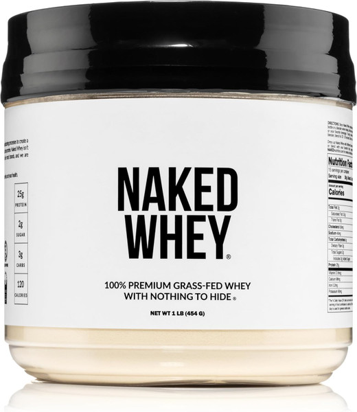 NAKED Whey 1Lb - Only 1 Ingredient, Grass Fed Whey Protein Powder, NSF Certified, Undenatured, No Gmos, No Soy, Gluten Free, Stimulate Growth, Enhance Recovery - 15 Servings