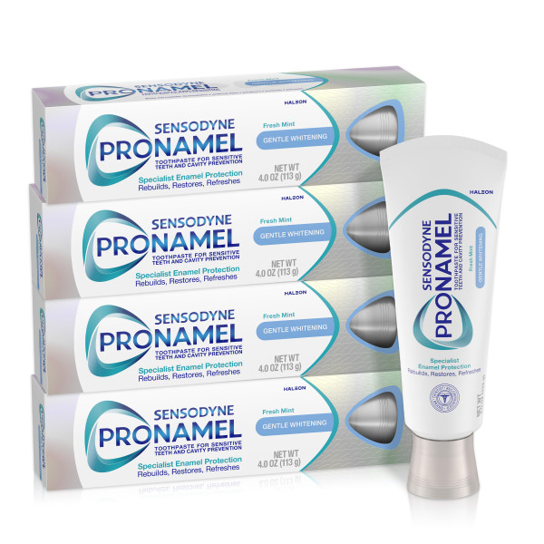 Sensodyne Pronamel Gentle Whitening Fresh Mint Toothpaste, 4 oz (4 Pack)