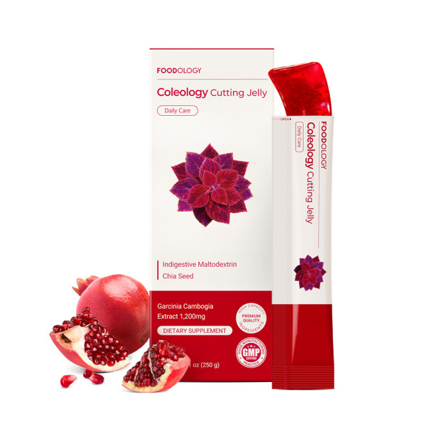 FOODOLOGY Coleology Cutting Jelly, Slimming Jelly Pomegranate, 10 Sticks