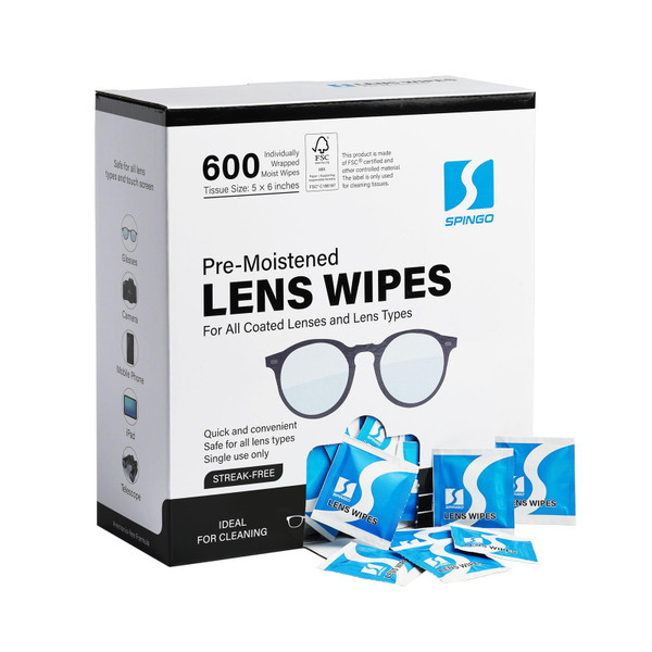 600 Count Lens Wipes for Eyeglasses, Eye Glasses Cleaner Wipes for Phone..