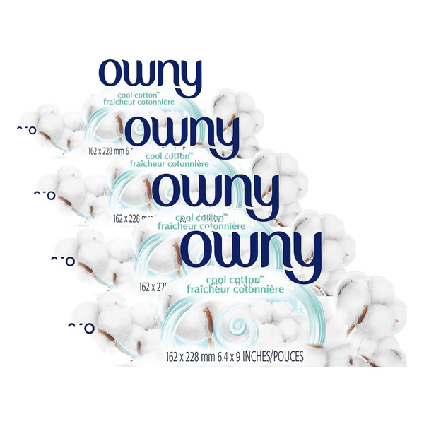 Downy Dryer Sheets Fabric Softener | Cool Cotton | 240 Sheets, Pack of 4