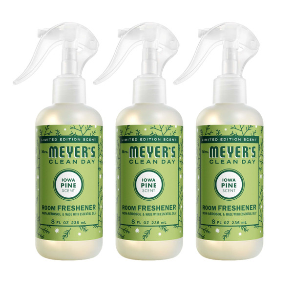 MRS. MEYER'S CLEAN DAY Room Spray, Iowa Pine Scent, 8 Fl Oz Bottle - 3 Pack