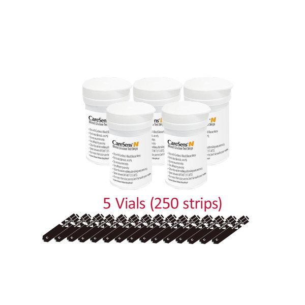 CareSens N Blood Glucose Test Strips (250 ct) - Only for CareSens N Family Meter Kits