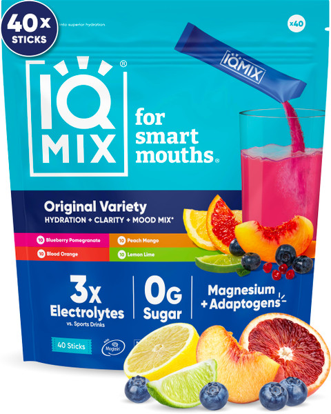 IQMIX Hydration Electrolytes Powder Packets, Variety 40-Count