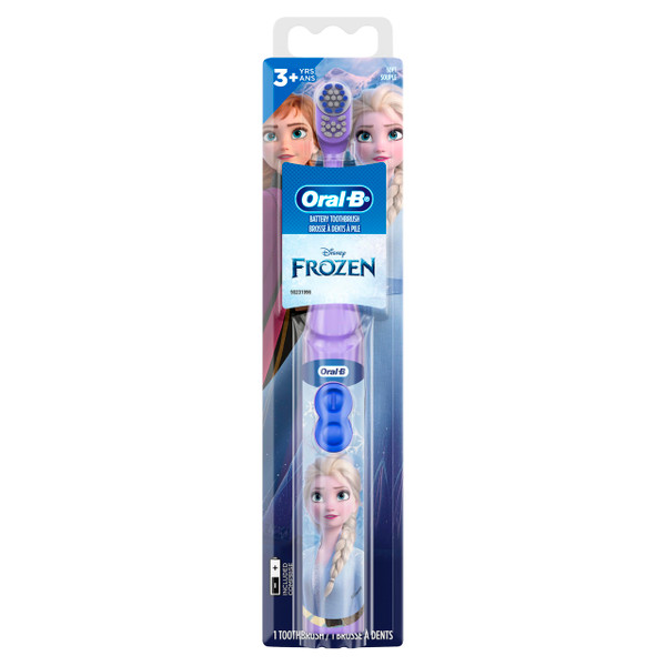 Oral-B Kids Battery Power Electric Toothbrush Featuring Disney's Frozen for Children and Toddlers Age 3+, Soft (Characters May Vary), Pack of 4