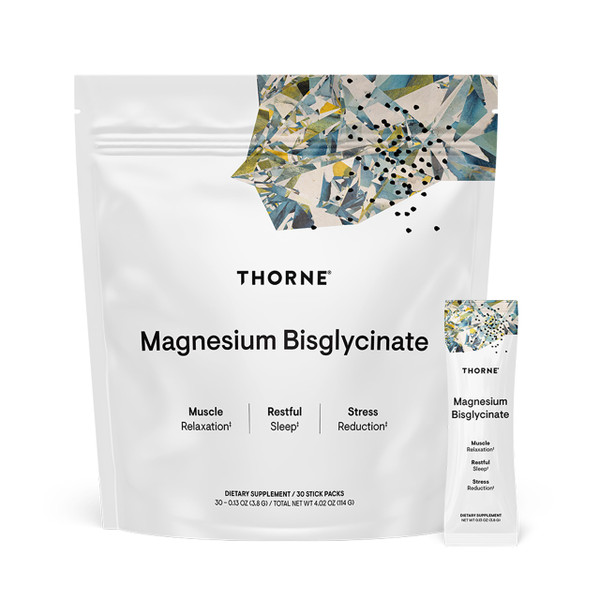 THORNE Magnesium Bisglycinate, Powdered Magnesium Formula, 30 Servings