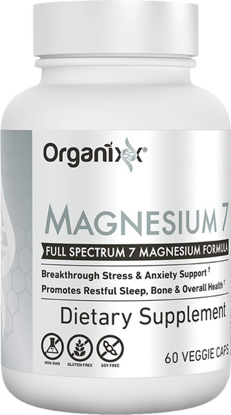 Organixx Magnesium 7 Complex, Sleep & Muscle Support, 60 Caps