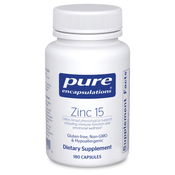 Pure Encapsulations Zinc 15 mg, 180 Capsules