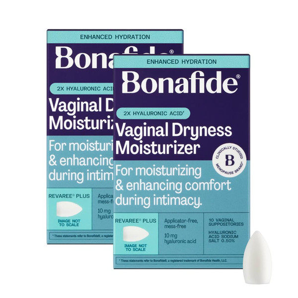 Bonafide Extra Strength Vaginal Moisturizer Revaree Plus – 10 mg Hyaluronic Acid – Hormone-Free – For Vaginal Dryness Associated with Pain & Sensitive Tissue – 2-Month Supply