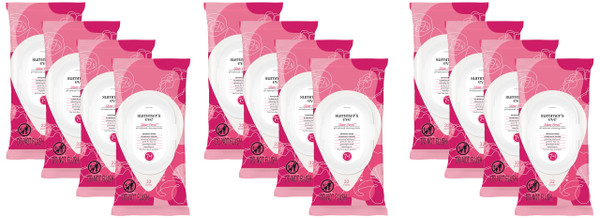 Summer's Eve Sheer Floral Feminine Wipes, Gentle pH-Balanced Formula Helps Control Vaginal Odor, Resealable Pack, 32 Wipes, (Pack of 12)