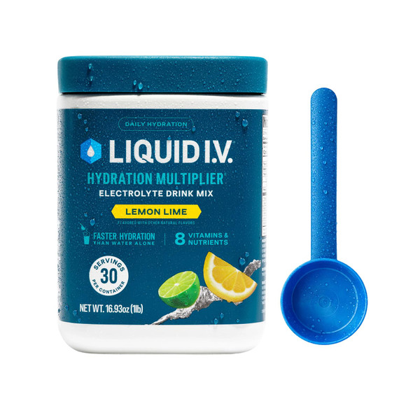 Liquid I.V. Hydration Electrolytes Tub, Lemon Lime, 30 Servings