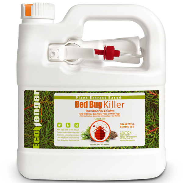Bed Bug Killer 64 oz EcoVenger by EcoRaider, 100% Kill Efficacy, Bedbugs & Mites, Kills Eggs & The Resistant, Lasting Protection, USDA BIO-Certified, Plant Extract Based & Non-Toxic, Child & Pet Safe