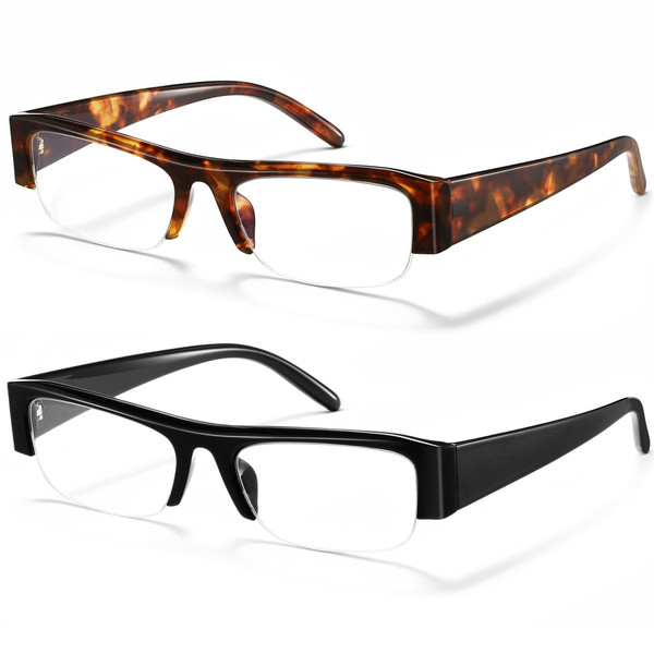livho Blue Light Blocking Glasses Women, Rectangular Computer Glasses, Anti Eye Strain, Lightweight, UV Protection